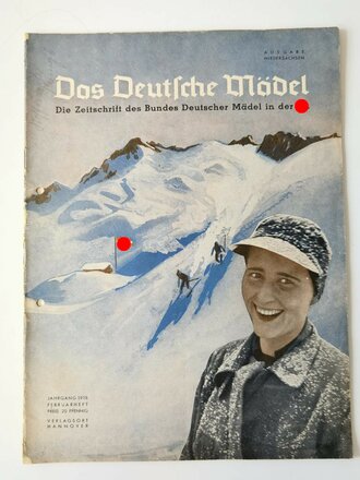 Das Deutsche Mädel - Die Zeitschrift des BDM, Jahrgang 1938 Februarheft, gelocht