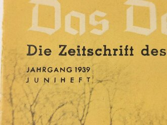 Das Deutsche Mädel - Die Zeitschrift des BDM, Jahrgang 1939 Juniheft, gelocht