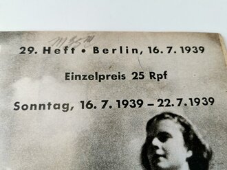 Europa Stunde "Frohe Ferien mit Spiel und Sport in den Zeltlagern der HJ und des BDM", 29. Heft Berlin, 16.7.1939