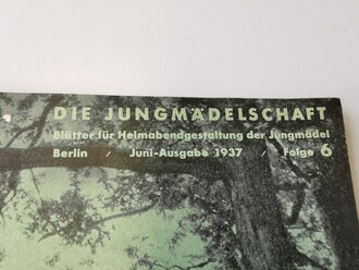 Die Jungmädelschaft - Blätter für Heimabendgestaltung der Jungmädel, Folge 6, Berlin Juni-Ausgabe 1937 "Jungmädel im Lager", 80 Seiten