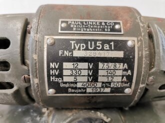 Sender Umformer U5a1 datiert 1937, Originallack, Funktion nicht geprüft