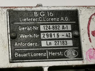 Luftwaffe, Geräteblock FuG 16  Ln 27180, zum Teil überlackiert, Funktion nicht geprüft