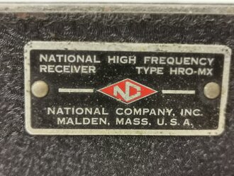 U.S. WWII "National high frequency receiver type HRO-MX"  Original paint, uncleaned, Function not checked
