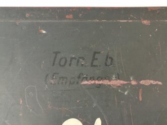 Gehäusedeckel zum Tornister Empfänger Berta ( Torn.E.b.) . Luftwaffenblauer Originallack