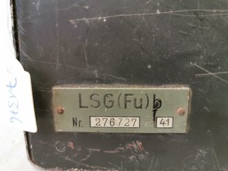 Lautsprechergerät " LSG ( Fu) b " datiert 1941.  Luftwaffenblauer Originallack, Funktion nicht geprüft. Verwendet in der Fu 16 Fahrzeug Funkanlage