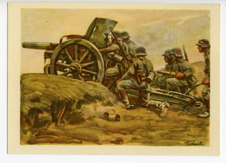 Ansichtskarte "Artillerie in Feuerstellung",...