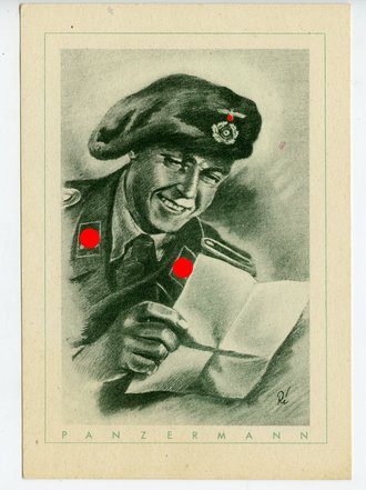 Ansichtskarte "Der deutsche Soldat - Panzermann"