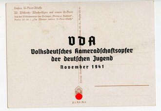 Ansichtskarte VDA Willrichkarte "Wachoffizier auf einem U-Boot", datiert 1941