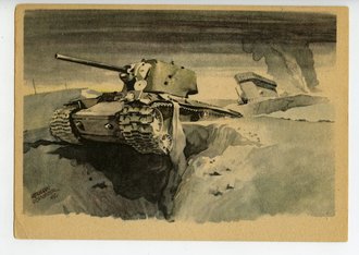 Ansichtskarte "Vernichtete Sowjetpanzer"