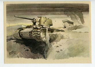 Ansichtskarte "Vernichtete Sowjetpanzer"