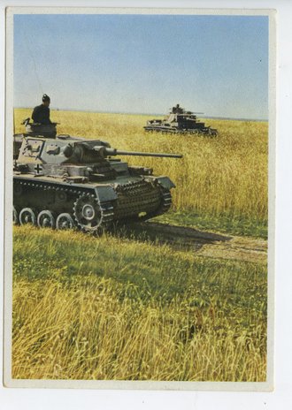 Ansichtskarte "Panzer machen Weltgeschichte - Bei unseren schnellen Truppen"