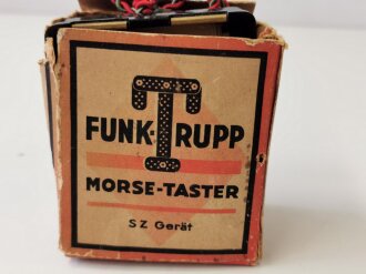 Kinderspielzeug 2.Weltkrieg "Funk Trupp Morse Taster" der Firma Trix, in der originalen Umverpackung