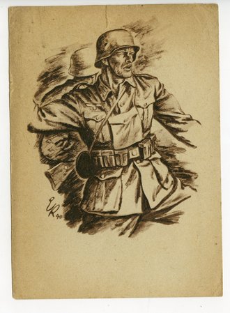 Ansichtskarte "Unteroffizier Ernst Kretschmann" datiert 1941