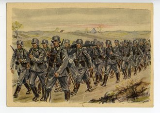 Ansichtskarte "Infanterie im Vormarsch"