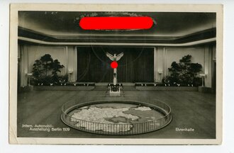 Ansichtskarte "Intern. Automobil-Ausstellung Berlin 1939 - Ehrenhalle"