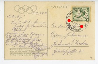 Ansichtskarte "Olympische Spiele Berlin 1936"