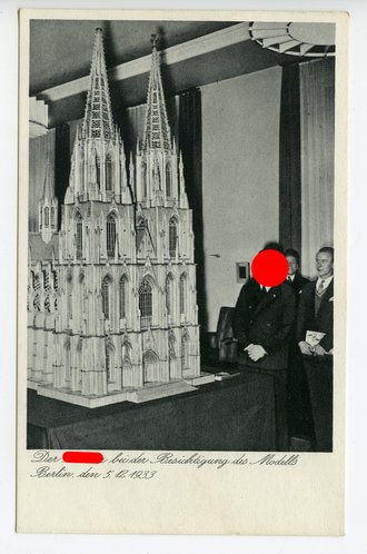Ansichtskarte "Modell des Kölner Doms aus 2500000 Streichhölzern"