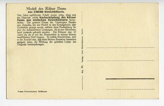 Ansichtskarte "Modell des Kölner Doms aus 2500000 Streichhölzern"