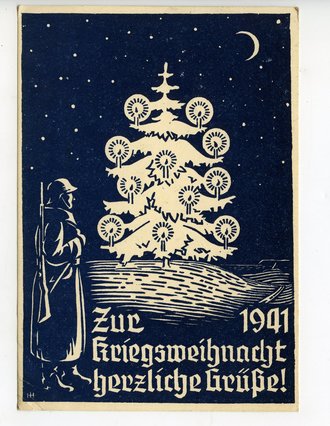 Ansichtskarte " Zur Kriegsweihnacht 1941 herzliche Grüße"
