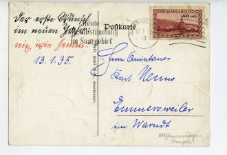 Ansichtskarte " Saarabstimmung 1935 "