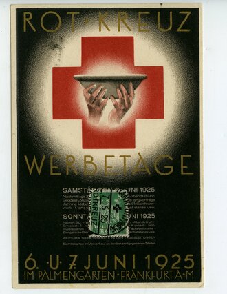 Ansichtskarte "Rot Kreuz Werbetage Frankfurt 1925"