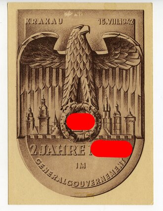 Ansichtskarte " 2 Jahre NSDAP im Generalgouvernement...