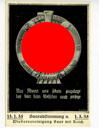 Ansichtskarte Saarabstimmung 1935