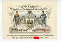 Ansichtskarte " 40 Jahre Verein der Briefmarkenfreunde eV 1938", 10. April 1938