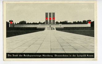 Ansichtskarte "Die Stadt der Reichsparteitag Nürnberg . Ehrentribüne i.d. Luitpoldarena"