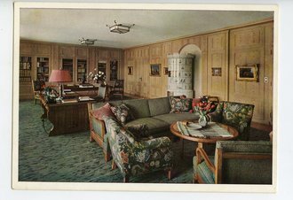 Ansichtskarte Berghof Wachenfeld - Arbeitszimmer des Führers