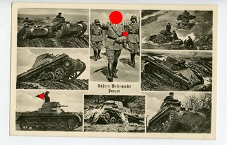 Ansichtskarte "Unsere Wehrmacht - Panzer", datiert 1943