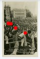 Ansichtskarte "Tag der nationalen Arbeit Berlin 1. Mai 1933 - der Recihskanzler bei seiner Ansprache"