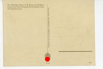 Willrichkarte "Ritterkreuzträger Major d. R. Hans von Rochow"