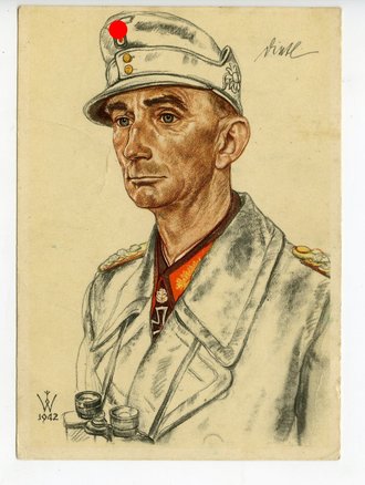 Willrichkarte "Ritterkreuzträger Generaloberst Dietl"