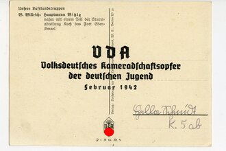 Willrichkarte Ritterkreuzträger "Unsere Luftlandetruppen" Hauptmann Witzig, datiert 1942