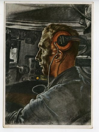 Willrichkarte "Unsere Panzerwaffe - Ein Panzer Fahrer", datiert 1941