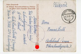 Willrichkarte "Unsere Panzerwaffe - Generaloberst Guderian" datiert 1943