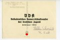 Willrichkarte "Deutscher Blutadel in aller Welt - Bauerntochter aus Niedersachsen" datiert 1942