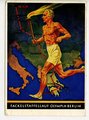 Ansichtskarte "Fackelstaffellauf Olympia-Berlin", datiert 1936