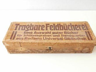 1. Weltkrieg, Pappkasten "Tragbare Feldbücherei"