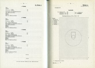 REPRODUKTION, L.Dv.4/6 Schießvorschrift für die Luftwaffe, Teil 6 "Anschießen", datiert 1940, A5, 52 Seiten