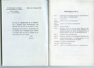 REPRODUKTION, L.Dv.4/7 Schießvorschrift für die Luftwaffe, "Anschießen starrer Bordschutzwaffen" Ausgabe Dezember 1942, 52 Seiten, A5