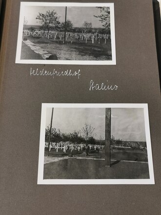 2 Fotoalben mit 139 Fotos eines Teilnehmers der "Ostfront Fahrt 1943"  des Oberkommando der Wehrmacht als Vertreter der Firma Opel .