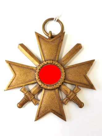 Kriegsverdienstkreuz 2. Klasse mit Schwertern , im Bandring Hersteller "63"  Franz Klast & Söhne, Gablonz