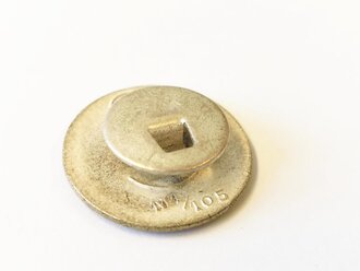 Mitgliedsabzeichen NSDAP 23mm, emaillierte Ausführung als Knopflochausführung, unbeschädigt, Hersteller RZM M1/105 Hermann Aurich, Dresden