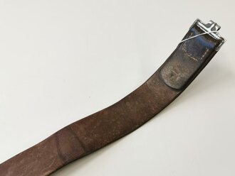 Koppelriemen Wehrmacht , frühes Stück mit Aluminiumgegenhalt, Gesamtlänge 96cm