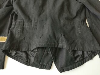 Heer, schwarze Panzerjacke für einen Unteroffizier. Schulterbreite 40 cm, Armlänge 53 cm