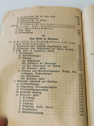Amtliches Unterrichtsbuch des Deutschen Roten Kreuzes, Berlin 1930 mit 416 Seiten