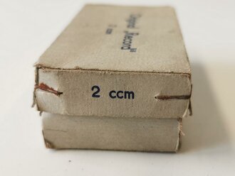 "Original Record" Spritze in Leichtmetallbehälter und originaler Umverpackung der Wehrmacht, nur zur DEKO