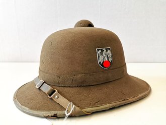 Heer, Tropenhelm aus Filz, Kopfgrösse 56 datiert 1942